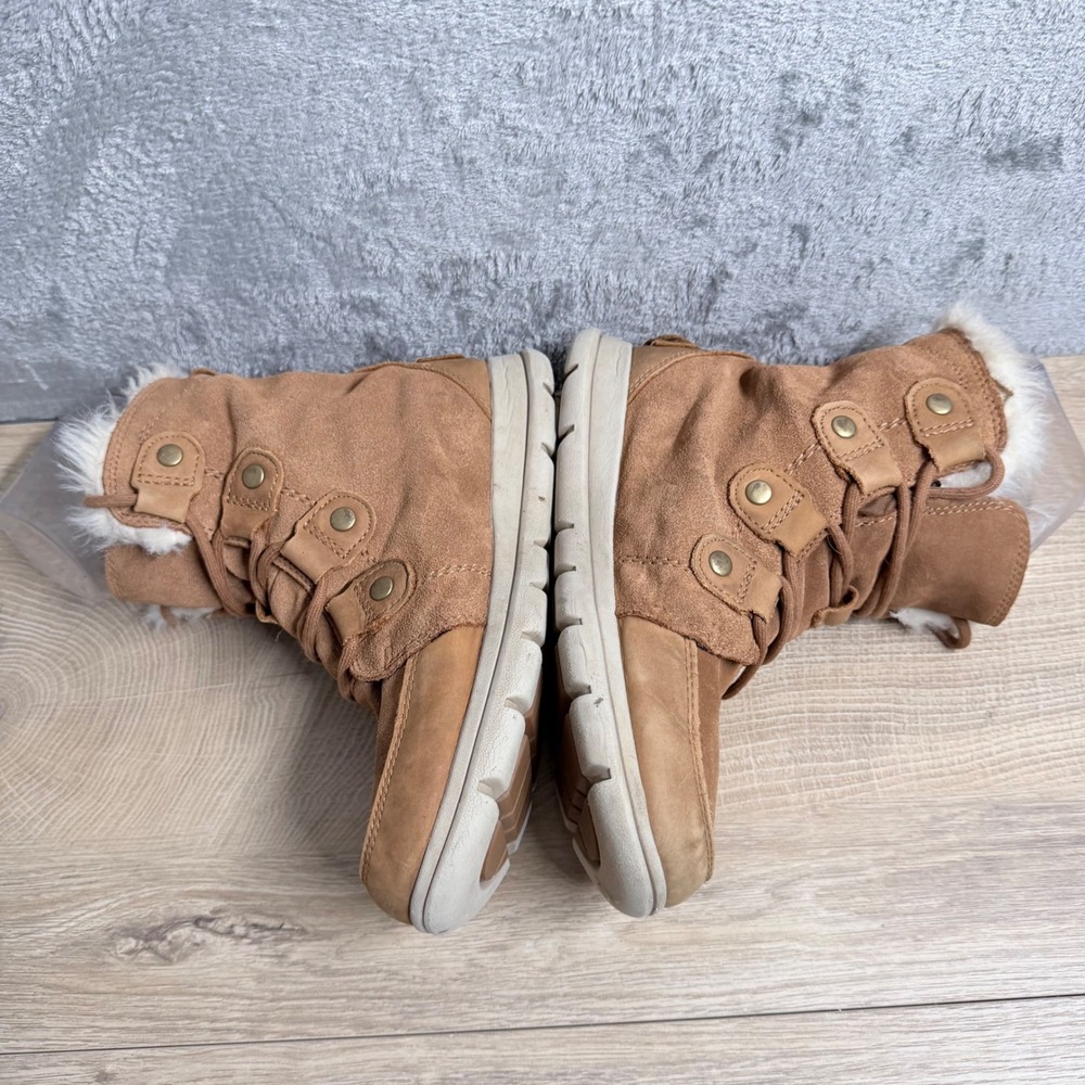 Sorel Explorer Joan Women 7.5 Brown Suede Waterproof Faux Fur Winter Boots‎ - Picture 5 of 11